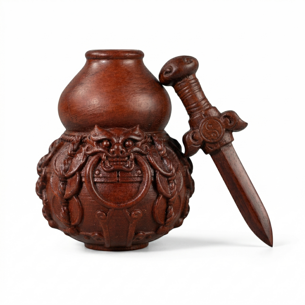 Thunder-Struck Wood Evil-Dispelling Gourd